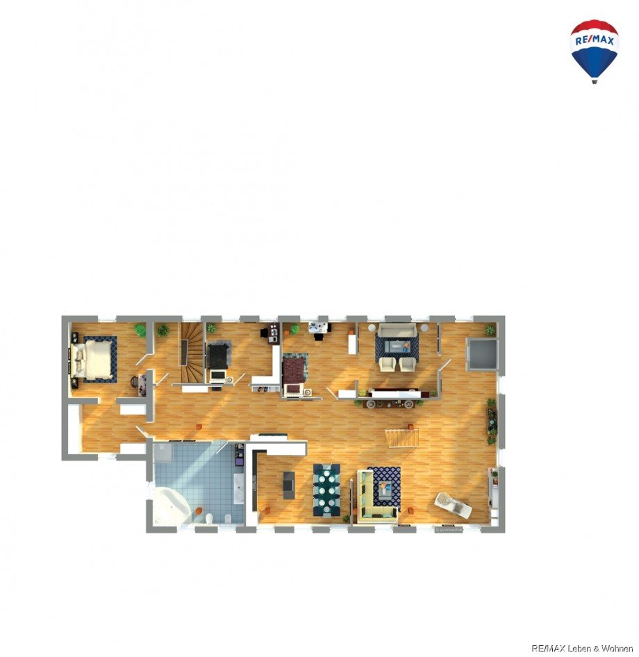 Grundriss 2. OG Mehrfamilienhaus Au in der Hallertau / Abens