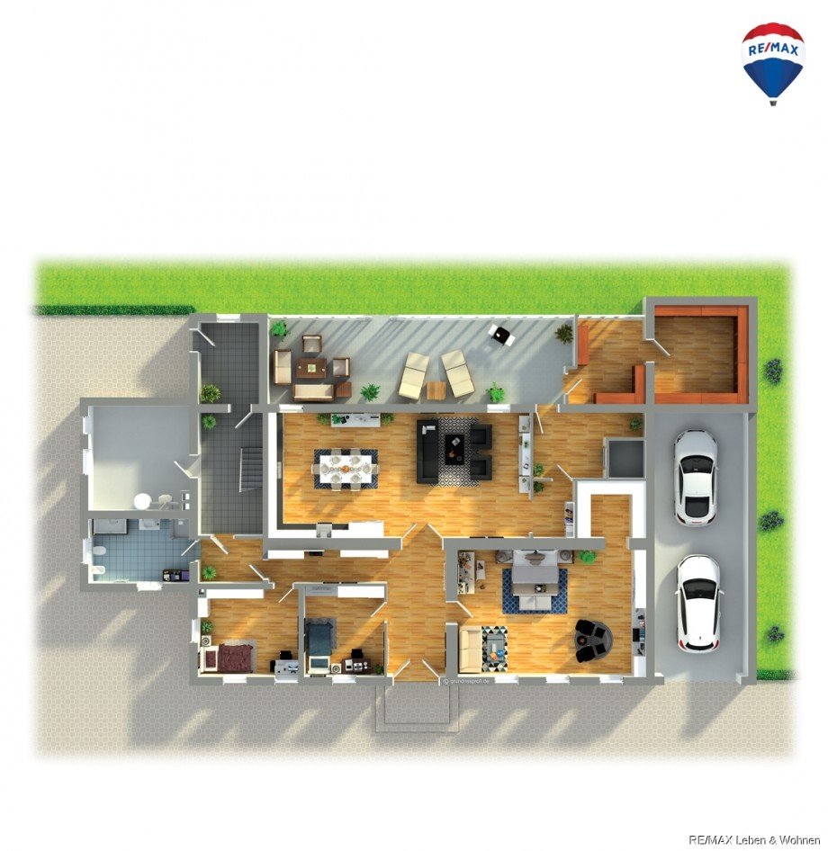 Grundriss EG Mehrfamilienhaus Au in der Hallertau / Abens