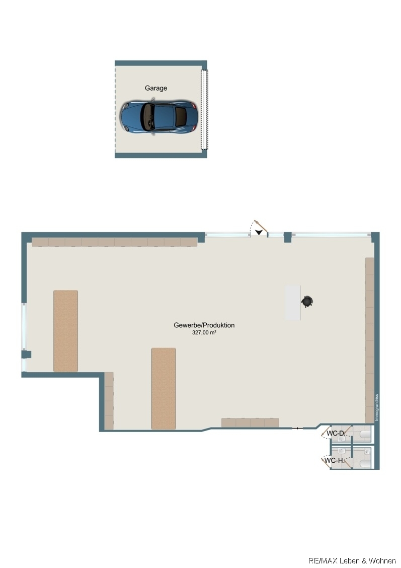 Grundriss Halle / Lager / Produktion Dachau
